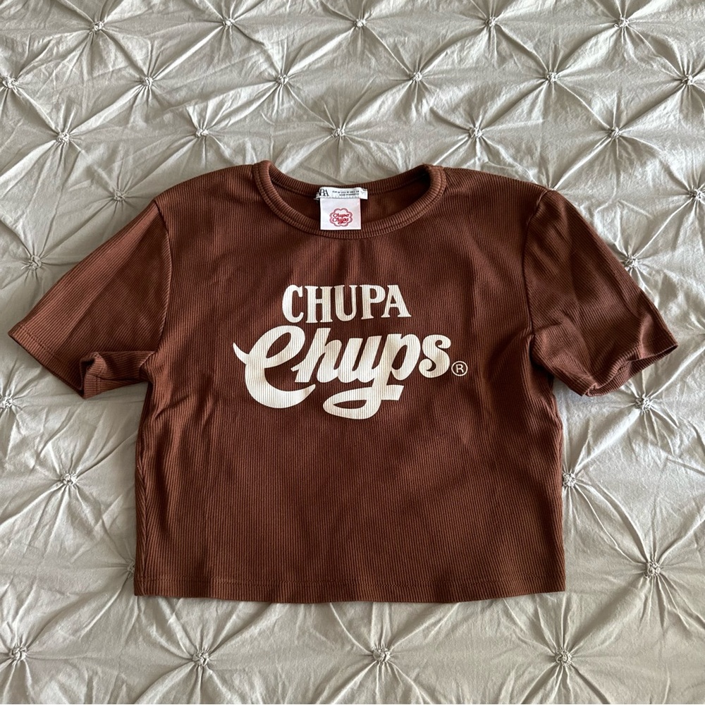 Zara Chupa Chups Crop Tee